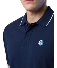 NORTH SAILS COLLAR STRIPED Koszulka polo bawełniana z kr&oacute;tkim rękawem granatowy - Polo męskie - 3