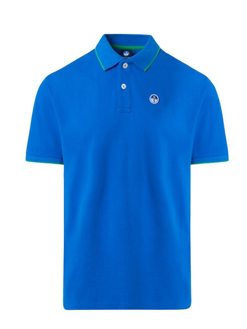 COLLAR STRIPED Koszulka polo bawełniana z kr&oacute;tkim rękawem kr&oacute;lewski - Polo męskie