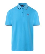 NORTH SAILS COLLAR STRIPED Koszulka polo bawełniana z kr&oacute;tkim rękawem błękitny - Polo męskie - 5