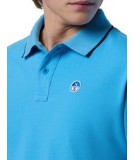 NORTH SAILS COLLAR STRIPED Koszulka polo bawełniana z kr&oacute;tkim rękawem błękitny - Polo męskie - 3