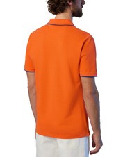 NORTH SAILS COLLAR STRIPED Koszulka polo bawełniana z kr&oacute;tkim rękawem pomarańczowy płomień - Polo męskie - 2