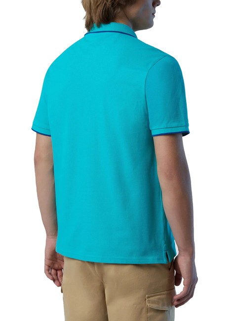 COLLAR STRIPED Koszulka polo bawełniana z kr&oacute;tkim rękawem ceramiczny - Polo męskie