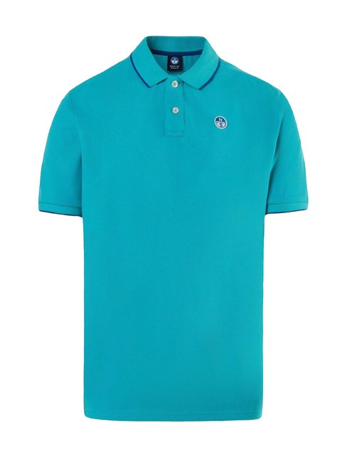 COLLAR STRIPED Koszulka polo bawełniana z kr&oacute;tkim rękawem ceramiczny - Polo męskie