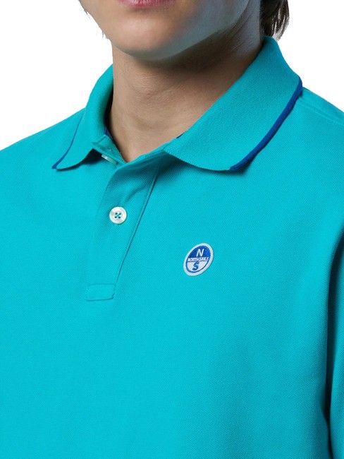 COLLAR STRIPED Koszulka polo bawełniana z kr&oacute;tkim rękawem ceramiczny - Polo męskie