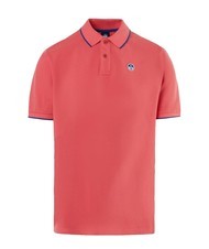 NORTH SAILS COLLAR STRIPED Koszulka polo bawełniana z kr&oacute;tkim rękawem koralowiec kalipso - Polo męskie - 3