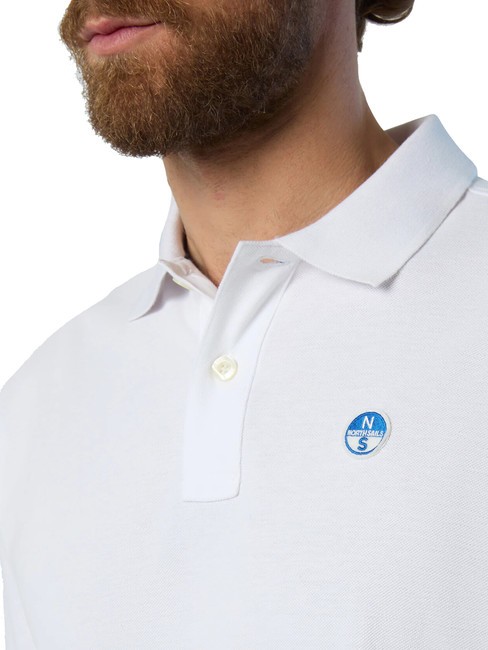 BASIC Koszulka polo bawełniana z kr&oacute;tkim rękawem biały - Polo męskie