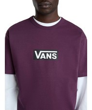 VANS OFF THE WALL II DROP Koszulka bawełniana z kr&oacute;tkim rękawem wino jeżynowe - Koszulki męskie - 4