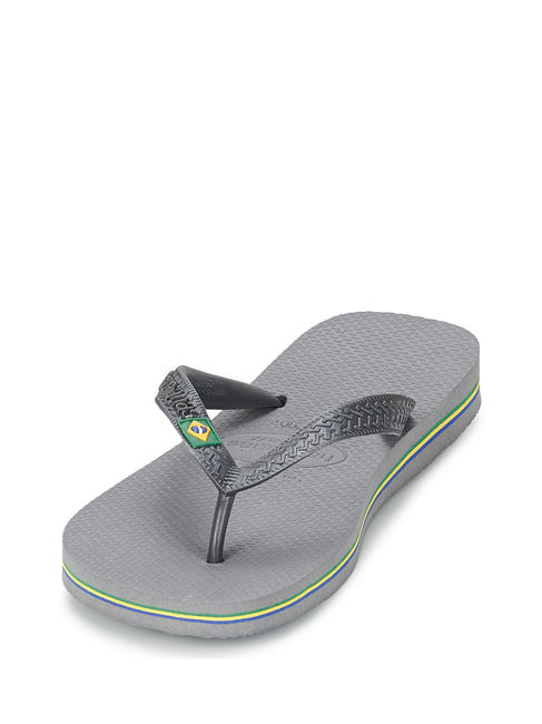  Klapki z logo Brazylii stalowy/szary - Buty uniseks