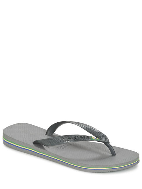  Klapki z logo Brazylii stalowy/szary - Buty uniseks