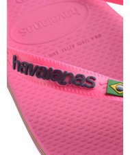 HAVAIANAS BRASIL LOGO NEON Klapki r&oacute;żowy strumień/r&oacute;żowy strumień - Buty uniseks - 4