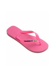 HAVAIANAS BRASIL LOGO NEON Klapki r&oacute;żowy strumień/r&oacute;żowy strumień - Buty uniseks - 3