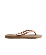 HAVAIANAS SLIM LOGO Klapki r&oacute;żowy/złoty - Buty damskie - 2