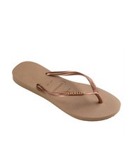 HAVAIANAS SLIM LOGO Klapki r&oacute;żowy/złoty - Buty damskie - 3
