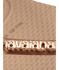 HAVAIANAS SLIM LOGO Klapki r&oacute;żowy/złoty - Buty damskie - 4