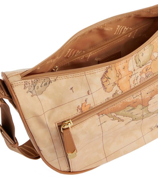GEO CLASSIC  Torba p&oacute;łksiężycowa NATURALNY - Torby damskie