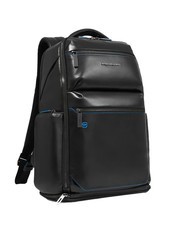 PIQUADRO BLUE SQUARE  Plecak sk&oacute;rzany na laptopa 15,6" Czarny - Plecaki na laptopa do pracy - 2