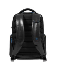 PIQUADRO BLUE SQUARE  Plecak sk&oacute;rzany na laptopa 15,6" Czarny - Plecaki na laptopa do pracy - 3