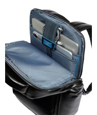 PIQUADRO BLUE SQUARE  Plecak sk&oacute;rzany na laptopa 15,6" Czarny - Plecaki na laptopa do pracy - 9
