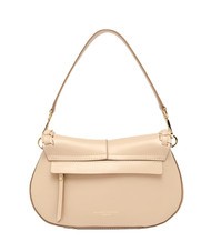 GIANNI CHIARINI HELENA ROUND Torba sk&oacute;rzana z klapką krem - Torby damskie - 3