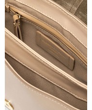 GIANNI CHIARINI HELENA ROUND Torba sk&oacute;rzana z klapką krem - Torby damskie - 4