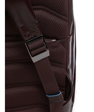 PIQUADRO BLUE SQUARE Plecak sk&oacute;rzany, uchwyt na laptopa 14" MAHOŃ - Plecaki na laptopa do pracy - 3
