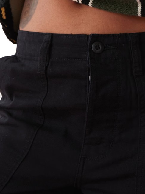 ARROYO WIDE LEG Spodnie cargo z szerokimi nogawkami czarny - Spodnie damskie