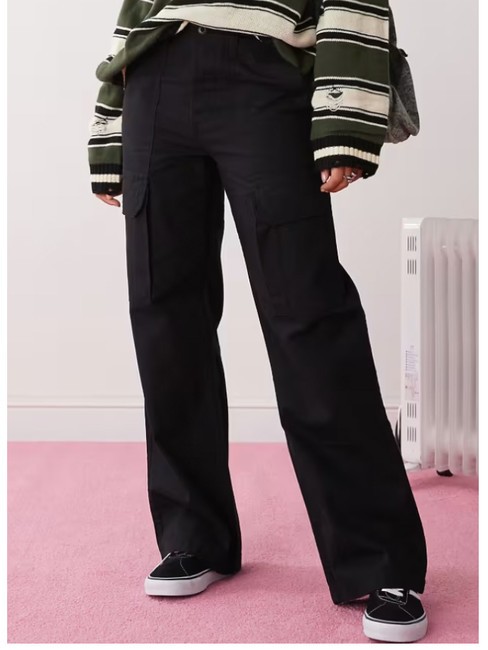 ARROYO WIDE LEG Spodnie cargo z szerokimi nogawkami czarny - Spodnie damskie