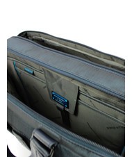 PIQUADRO P16 Teczka na laptopa 15,6" - iPad 10,5" NIEBIESKIE SZEWRONY - Teczki robocze - 5