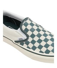 VANS CLASSIC SLIP-ON  Buty pł&oacute;cienne zielony/prawdziwa biel - Buty uniseks - 3