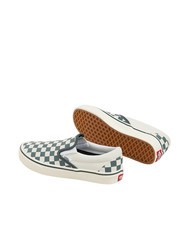 VANS CLASSIC SLIP-ON  Buty pł&oacute;cienne zielony/prawdziwa biel - Buty uniseks - 4