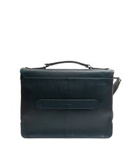 PIQUADRO CAMPIONARIO - PIONEER Sk&oacute;rzana teczka na laptopa 15,6" niebieski - Teczki robocze - 3