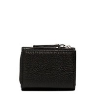 GIANNI CHIARINI WALLETS GRAIN Mały portfel ze sk&oacute;ry młotkowanej Czarny - Portfele damskie - 5