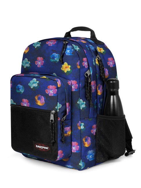 PINNACLE PINZIP Plecak z uchwytem na butelkę z wodą i uchwytem na laptopa 15" kwiat rozmycie granatowy - Plecaki szkolne i rekreacyjne