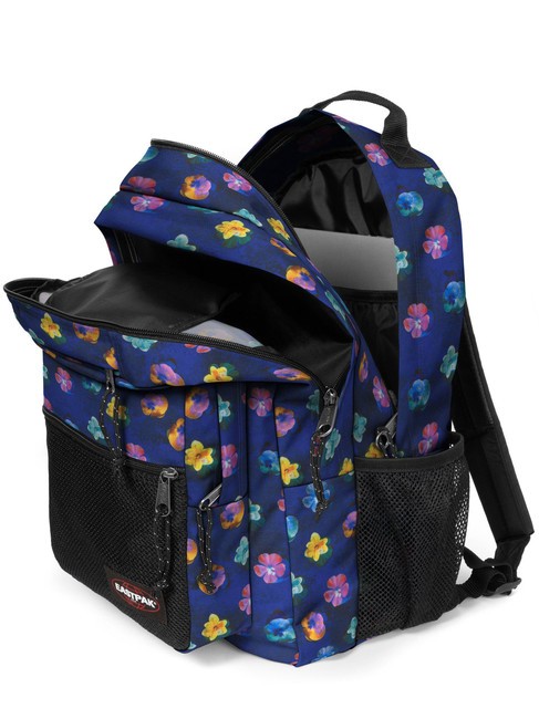 PINNACLE PINZIP Plecak z uchwytem na butelkę z wodą i uchwytem na laptopa 15" kwiat rozmycie granatowy - Plecaki szkolne i rekreacyjne