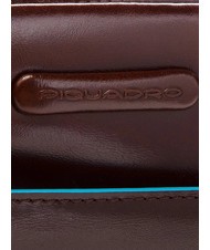 PIQUADRO Borsello BLUE SQUARE, uchwyt na tablet, ze sk&oacute;ry MAHOŃ - Torby na ramię męskie - 3