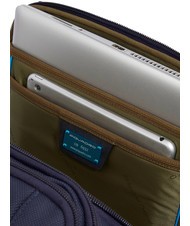 PIQUADRO BRIEF 2 Plecak podr&oacute;żny ze sk&oacute;ry i materiału niebieski - Plecaki na laptopa do pracy - 5