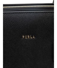 FURLA GARDENIA Torebka sk&oacute;rzana z nadrukiem Andromedy Czarny - Torby damskie - 5
