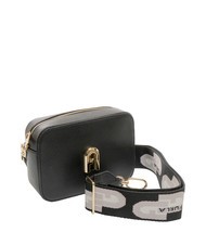 FURLA GARDENIA Torba na aparat fotograficzny ze sk&oacute;ry z nadrukiem keria odcienie czerni i lodu - Torby damskie - 2