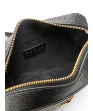 FURLA GARDENIA Torba na aparat fotograficzny ze sk&oacute;ry z nadrukiem keria odcienie czerni i lodu - Torby damskie - 6