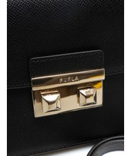 FURLA BELLA Mała sk&oacute;rzana torba st andromeda Czarny - Torby damskie - 5