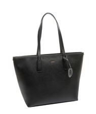 FURLA CLASSIC Torba typu shopper ze sk&oacute;ry z nadrukiem Andromedy Czarny - Torby damskie - 3