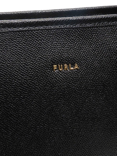 CLASSIC Torba typu shopper ze sk&oacute;ry z nadrukiem Andromedy Czarny - Torby damskie