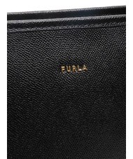 FURLA CLASSIC Torba typu shopper ze sk&oacute;ry z nadrukiem Andromedy Czarny - Torby damskie - 5