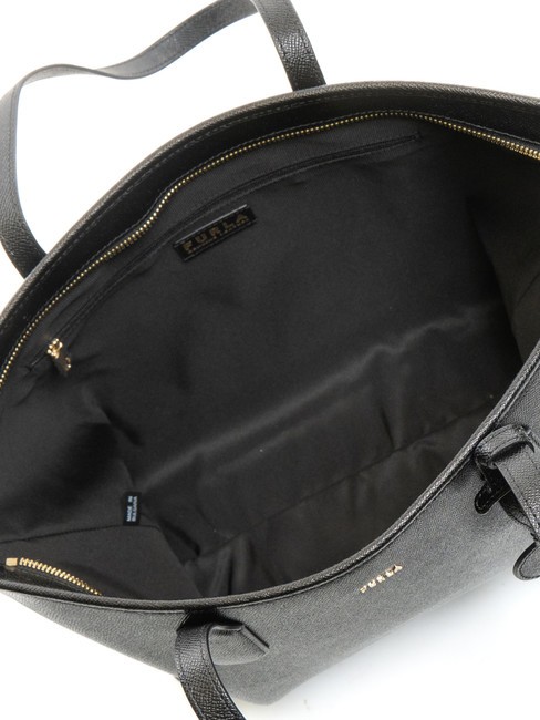 CLASSIC Torba typu shopper ze sk&oacute;ry z nadrukiem Andromedy Czarny - Torby damskie