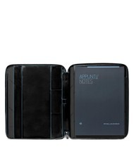 PIQUADRO BLUE SQUARE Smukły sk&oacute;rzany schowek w formacie A4 Czarny - Uchwyt i organizer na tablet - 2