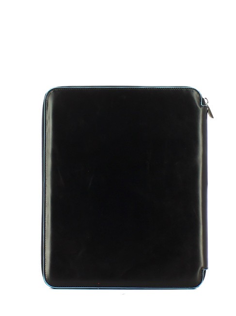 BLUE SQUARE Smukły sk&oacute;rzany schowek w formacie A4 Czarny - Uchwyt i organizer na tablet