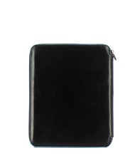 PIQUADRO BLUE SQUARE Smukły sk&oacute;rzany schowek w formacie A4 Czarny - Uchwyt i organizer na tablet - 3