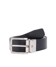 TOMMY HILFIGER DENTON Pasek sk&oacute;rzany kosmiczny niebieski / czarny - Paski - 2
