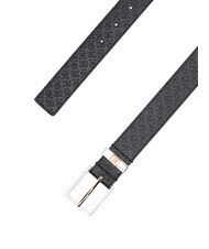 TOMMY HILFIGER TH SQUARE MONOGRAM Pasek sk&oacute;rzany czarny - Paski - 2