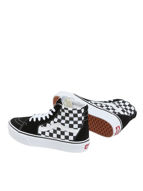 SK8-HI Platform 2.0 Wysokie trampki szachownica/czysta biel - Buty uniseks